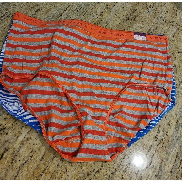 New! Lot of 9 Plus Size 26/28 Lane Bryant Cacique Full Brief Cotton Spandx Panty - Picture 12 of 14